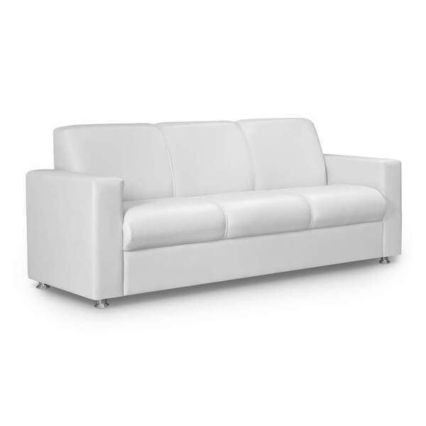Sofá 3 Lugares Roma Corino Branco