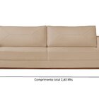 Sofá 3 Lugares Roma Linho 2,40m Bege
