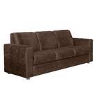 Sofá 3 Lugares Roma Suede Amassado Marrom