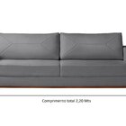 Sofá 3 Lugares Roma Veludo 2,20m