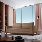 Sofá 3 Lugares Roma Veludo 2,20m Bege