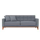 Sofá 3 Lugares Rosendal Capitonê Cinza