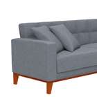 Sofá 3 Lugares Rosendal Capitonê Cinza