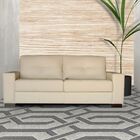 Sofá 3 Lugares Sala De Estar 200cm Milão Couro Off White G03