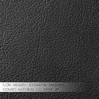 Sofá 3 Lugares Sala De Estar 200cm Milão Couro Preto G03 - Gr