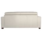 Sofá 3 Lugares Sala De Estar 205cm Estocolmo Couro Off White