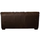 Sofá 3 Lugares Sala De Estar 208cm Isis Pés Madeira Couro Cap