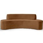 Sofá 3 Lugares Sala De Estar 210 Cm Bélgica Veludo Telha G15