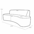 Sofá 3 Lugares Sala De Estar 230 Cm Bélgica Veludo Bege - Gra