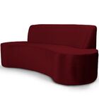 Sofá 3 Lugares Sala De Estar 230 Cm Bélgica Veludo Marsala G1