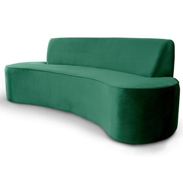 Sofá 3 Lugares Sala De Estar 230 Cm Bélgica Veludo Verde G15