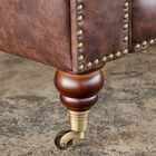 Sofá 3 Lugares Sala De Estar 235cm Chesterfield Duo Couro Tab