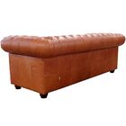 Sofá 3 Lugares Sala De Estar 235cm Chesterfield Pés Madeira C