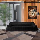 Sofá 3 Lugares Sala De Estar 244 Cm Pés Madeira Bissau Couro