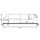 Sofá 3 Lugares Sala De Estar 244 Cm Pés Madeira Bissau Verde