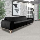 Sofá 3 Lugares Sala De Estar Base De Madeira Euro 210 Cm Velu