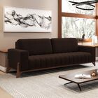 Sofá 3 Lugares Sala De Estar Base Madeira 232cm Verônica Velu