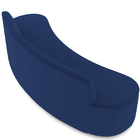 Sofá 3 Lugares Sala De Estar Cancún D02 Veludo Azul Marinho 1