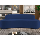 Sofá 3 Lugares Sala De Estar Cancún D02 Veludo Azul Marinho 1