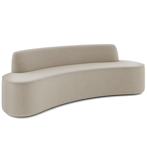 Sofá 3 Lugares Sala De Estar Cancún D02 Veludo Champagne 180