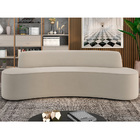 Sofá 3 Lugares Sala De Estar Cancún D02 Veludo Champagne 180