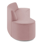 Sofá 3 Lugares Sala De Estar Cancún D02 Veludo Rosê 180 Cm D-