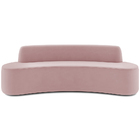 Sofá 3 Lugares Sala De Estar Cancún D02 Veludo Rosê 180 Cm D-