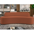 Sofá 3 Lugares Sala De Estar Cancún D02 Veludo Telha 210 Cm D