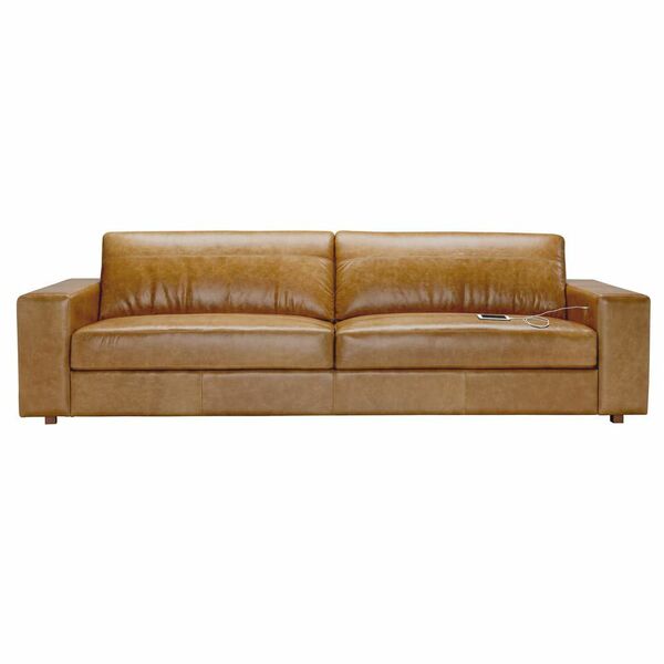 Sofá 3 Lugares Sala De Estar Com Entrada Usb Oslo 210 Cm Cour