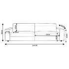 Sofá 3 Lugares Sala De Estar Com Entrada Usb Oslo 240 Cm Cour
