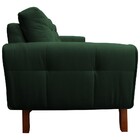 Sofá 3 Lugares Sala De Estar Eros 180 Cm Veludo Esmeralda Bas