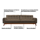 Sofá 3 Lugares Sala De Estar Eros 210 Cm Veludo Capuccino Bas