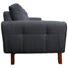 Sofá 3 Lugares Sala De Estar Eros 210 Cm Veludo Grafite Base