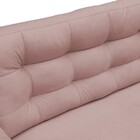 Sofá 3 Lugares Sala De Estar Eros 210 Cm Veludo Rosê Base Fix