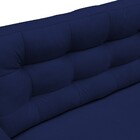 Sofá 3 Lugares Sala De Estar Eros 230 Cm Veludo Azul Bic Base