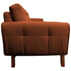 Sofá 3 Lugares Sala De Estar Eros 230 Cm Veludo Telha Base Fi