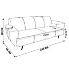 Sofá 3 Lugares Sala De Estar Frances Retrô Couro Marrom G72 -