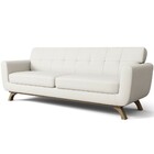 Sofá 3 Lugares Sala De Estar Miami 210 Cm D02 Linho Cru C-430