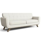 Sofá 3 Lugares Sala De Estar Miami 210 Cm D02 Linho Cru C-430