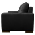 Sofá 3 Lugares Sala De Estar Milano 210cm Couro Preto G58 - G