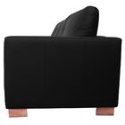 Sofá 3 Lugares Sala De Estar Pés Madeira Kenny 210 Cm Couro P