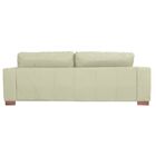 Sofá 3 Lugares Sala De Estar Pés Madeira Kenny 240 Cm Couro O