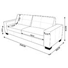 Sofá 3 Lugares Sala De Estar Pés Madeira Kenny 240 Cm Couro O