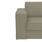 Sofá 3 Lugares Sala De Estar Pés Madeira Laus 242 Cm Couro Av