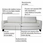 Sofá 3 Lugares Sala De Estar Recepção 220cm Presley Linho Off