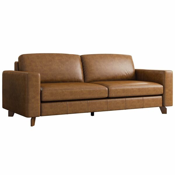 Sofá 3 Lugares Sala De Estar Recepção 260cm Presley Couro Car