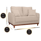 Sofá 3 Lugares Sala De Estar Recepção Luxo Conforto Benny 180