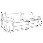 Sofá 3 Lugares Sala De Estar Rene Casual Couro Marrom - Gran