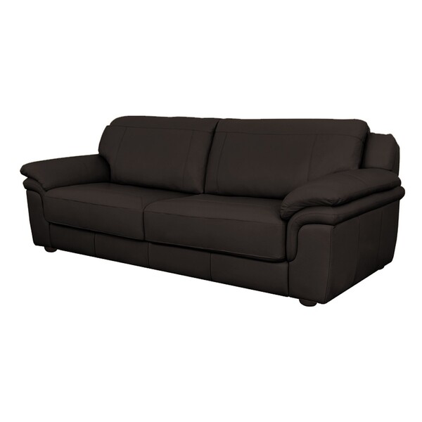 Sofá 3 Lugares Sala De Estar Rene Casual Couro Marrom - Gran