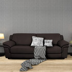 Sofá 3 Lugares Sala De Estar Rene Casual Couro Marrom - Gran